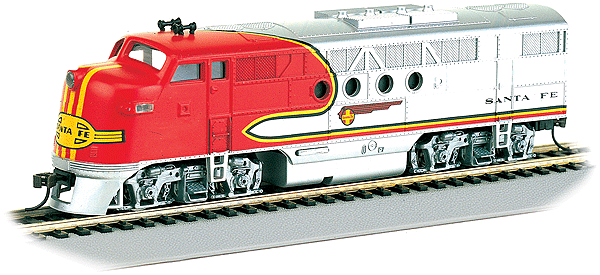 EMD FT-A w/DCC -- Santa Fe (silver, red)