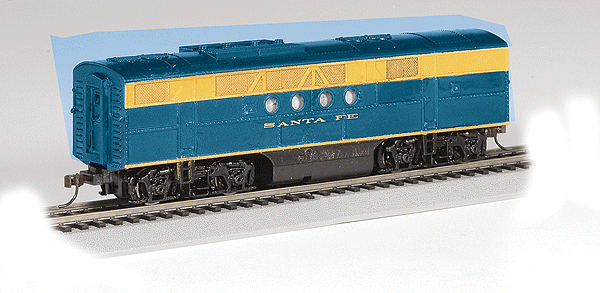 EMD FT-B w/DCC -- Santa Fe (blue, yellow)