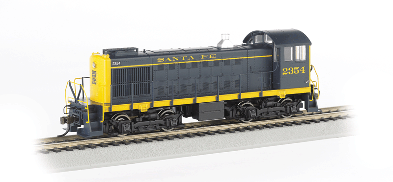 Alco S2 w/Sound & DCC -- Santa Fe #2354 (blue, yellow)