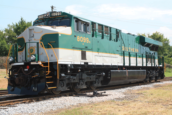 GE ES44AC w/Sound & DCC -- Norfolk Southern #8099 (Southern Railway Heritage Scheme; green, white)-1