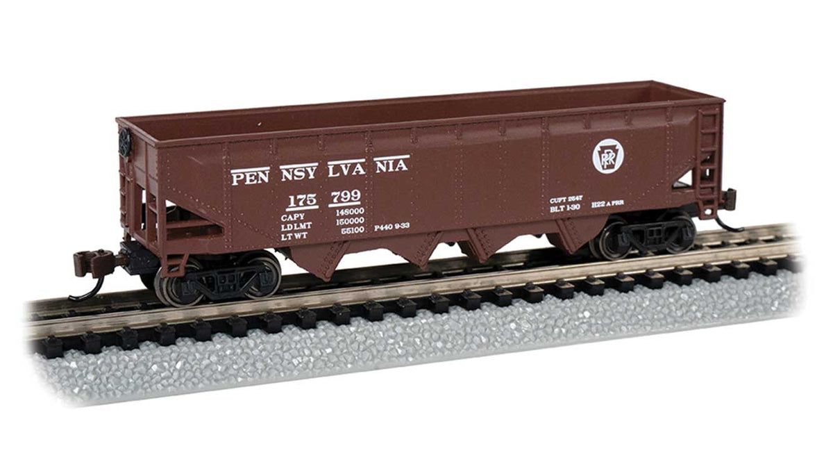40' Quad Hopper - Ready to Run -- Pennsylvania Railroad 175799 (Boxcar Red, Circle Keystone)