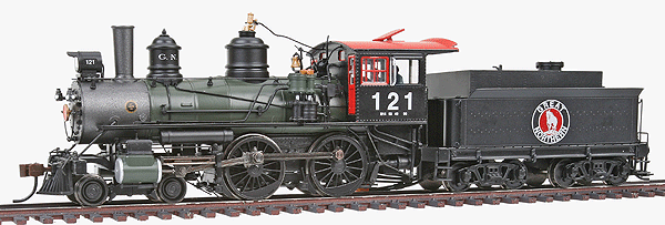 Modern Baldwin 4-4-0 w/DCC - Spectrum(R) -- Great Northern #121 (green, black, graphite)