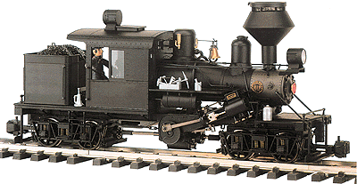 Steam 2-Truck Climax Powered -- Unlettered w/Diamond Stack