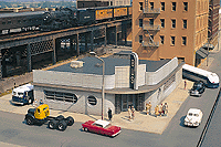 Spectrum(R) Cityscenes(TM) Structure - Kit (Plastic) -- Bus Station: 11-5/8 x 7-1/4 x 3" 29 x 18.1 x 7.5cm-1