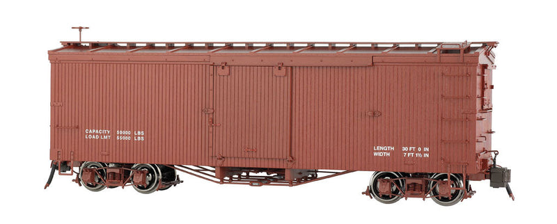 Spectrum(R) Double-Sheathed Wood Boxcar w/Murphy Roof - Ready to Run -- Data Only (Oxide Red)