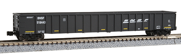 3564 Gondola - Ready to Run -- Burlington Northern Santa Fe #518443 (black, Wedge Logo)