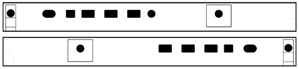 Brass Passenger Car Sides Only - Kit (Etched Brass, Unpainted) -- Milwaukee Road 1350-1352 and 1354 Baggage-Dorm (50s Converted Touralux)