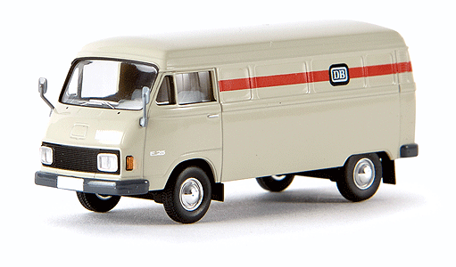 1967-74 Hanomag-Henschel F25 Cargo Van - Assembled -- German Federal Railroad DB (gray, German Lettering)-1
