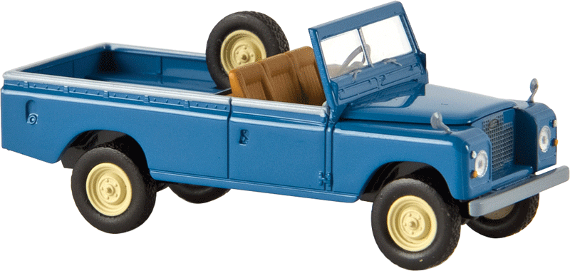 1968-1977 Land Rover 109 Open-Cab Pickup - Assembled - Starmada(TM) -- Bright Blue-1