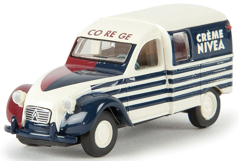 1950-1978 Citroen Kastenente 2 CV Delivery Truck - Assembled -- Nivea (white, blue, red, French Lettering)