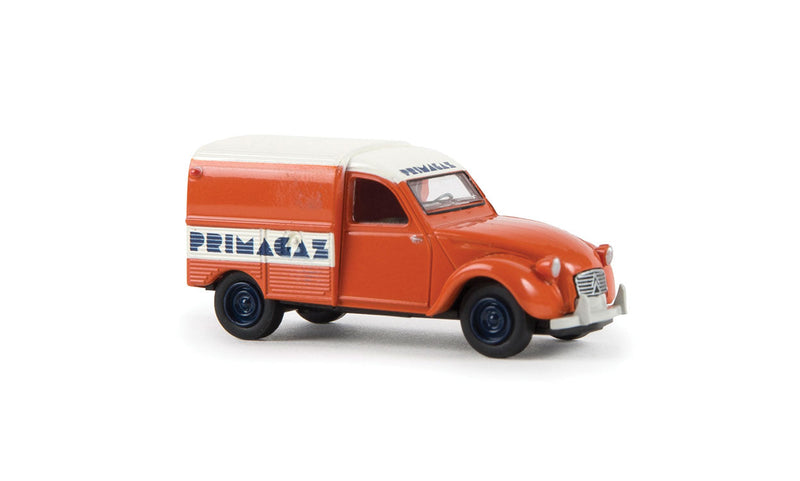 1950-1978 Citroen Kastenente 2 CV Delivery Truck - Assembled -- Primagaz (orange, white, black, French Lettering)