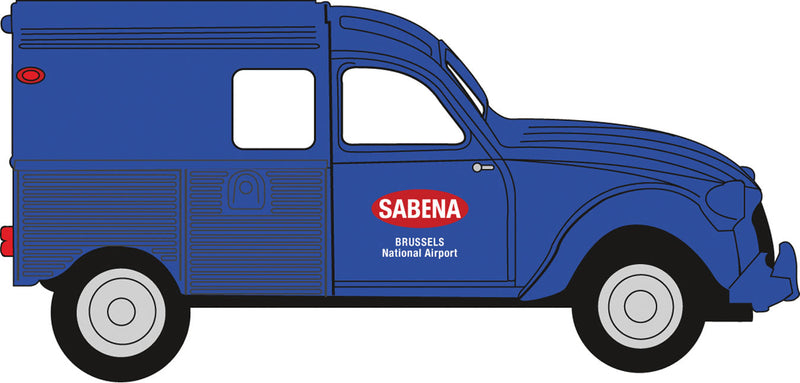 1950-1978 Citroen Kastenente 2 CV Delivery Truckw/Cover - Assembled -- Sabena (blue, red)