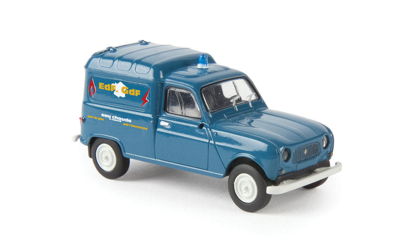 1962-1988 Renault R4 Fourgonnette Delivery Truck - Assembled -- EDF/GDF Electr.-Gaz (blue, yellow, red, French Lettering)