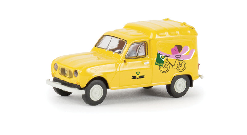 1962-1988 Renault R4 Fourgonnette Delivery Truck - Assembled -- BP Solexine (yellow, French Lettering)