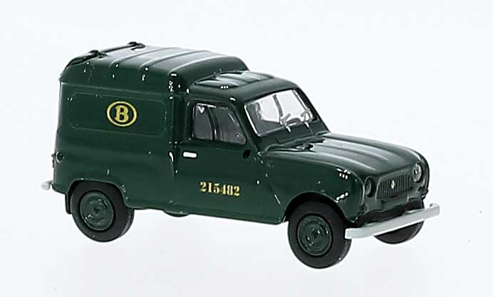 1962-1988 Renault Fourgonnette Delivery Truck - Assembled -- Belgian National Railways SNCB (green, yellow)