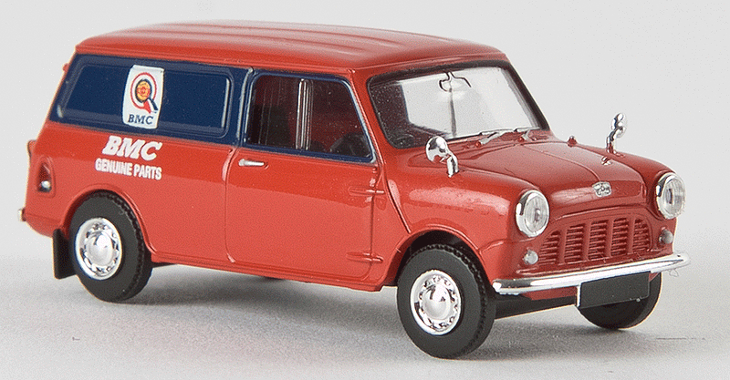 1960s Austin Mini Cargo Van - Assembled -- BMC (blue, red)