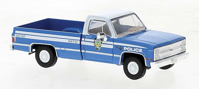 1981 GMC Sierra Grande C10 Pickup Truck - Assembled -- New York Police Department (blue, white)