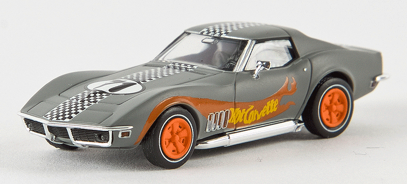 1969 Chevrolet Corvette C3 - Assembled -- Hot Corvette (gray w/Flames)-1
