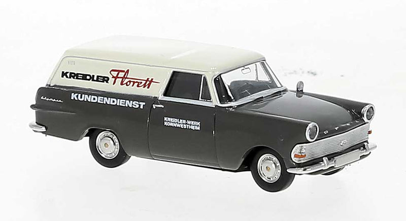 1960-1963 Opel Rekord PII Cargo Station Wagon - Assembled -- Kreidler (white, gray, red, German Lettering)