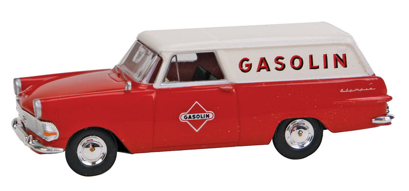 1960-1963 Opel Rekord PII Kasten Cargo Station Wagon - Assembled -- Gasoline (red, white, German Lettering)