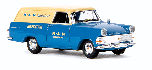 1960-1963 Opel Rekord PII Kasten Cargo Station Wagon - Assembled -- MAN Kundendienst (German Lettering)