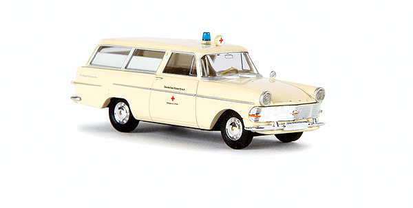 1960-1963 Opel Rekord PII Kasten Cargo Station Wagon - Assembled -- Mulheim DRK (cream, German Red Cross Lettering)