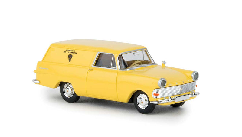 1960-1963 Opel Rekord PII Kasten Cargo Station Wagon - Assembled -- Austrian Post Office (yellow, black; German Lettering)