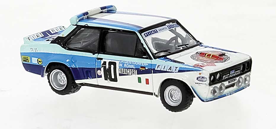 1975 Fiat 131 Abarth - Assembled -- Walter Rohrl #10, Monte Carlo-Sieger, 1980 (white, blue, Italian Lettering)