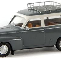 1954-69 Volvo Duett Kombi Station Wagon - Assembled -- With Roof Rack (Basalt Gray, white)