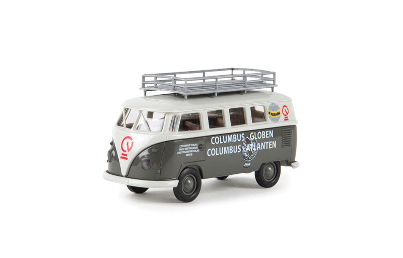 1960-63 Volkswagen Kombi T1b Passenger Van - Assembled -- Columbus-Atlanten (gray, white, red, German Lettering)