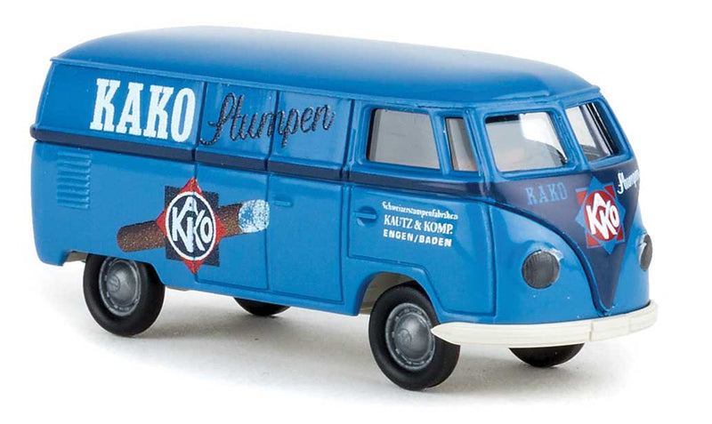 1950-1954 Volkswagen T1a Kasten Cargo Van - Assembled -- Kako Stumpen (blue, white, red, German Lettering)