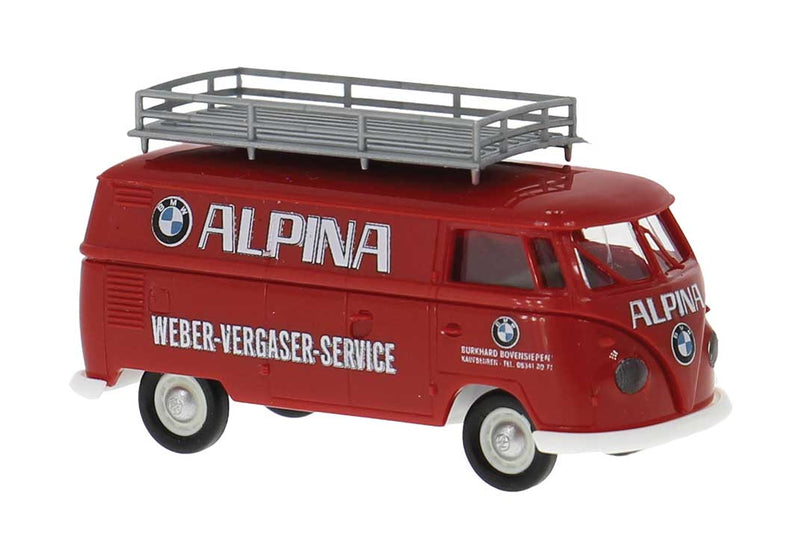 1960-1963 Volkswagen T1b Kasten Cargo Van - Assembled -- Alpina (red, white, German Lettering)