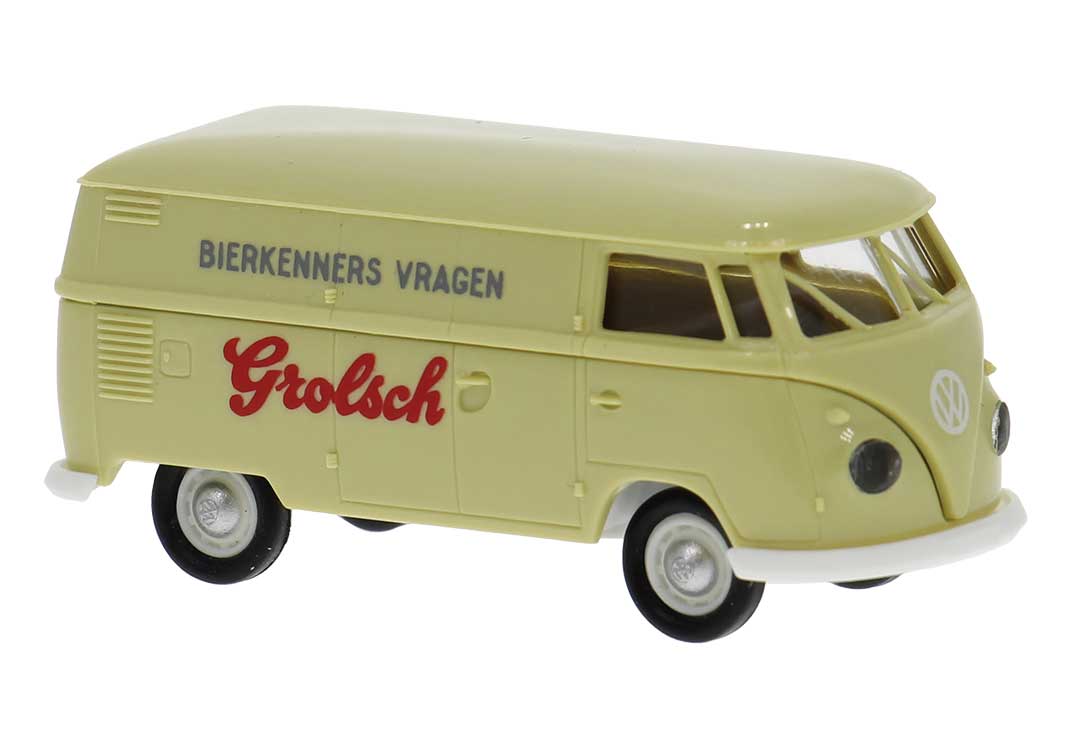 1960-1963 Volkswagen T1b Kasten Cargo Van - Assembled -- Grolsch (beige, red, black, German Lettering)