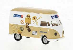 1960-1963 Volkswagen T1b High-Roof Cargo Van - Assembled -- Bahlsen (white, beige, German Lettering)