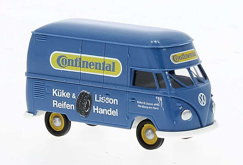 1960-1963 Volkswagen T1b High-Roof Cargo Van - Assembled -- Kuke&Lisson Continental (blue, white, yellow, German Lettering)