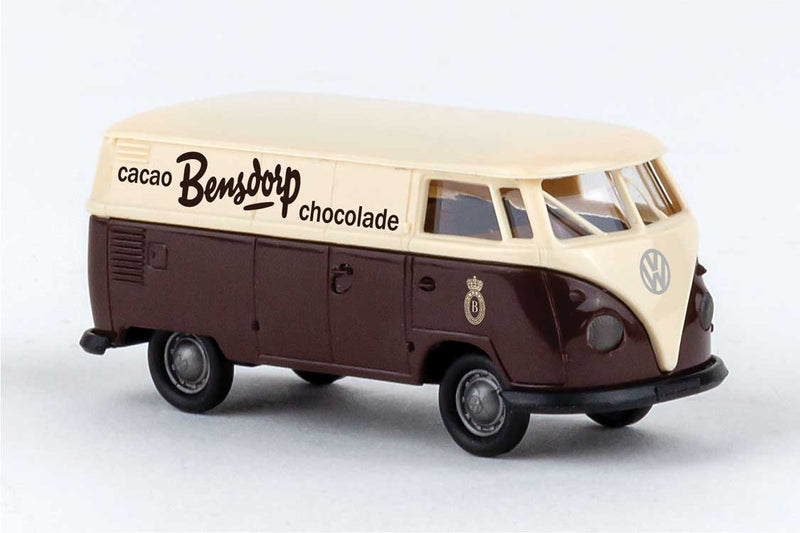 1960-1963 Volkswagen T1b Kasten Cargo Van - Assembled -- Bensdorp Chocolate (ivory, brown, Dutch Lettering)