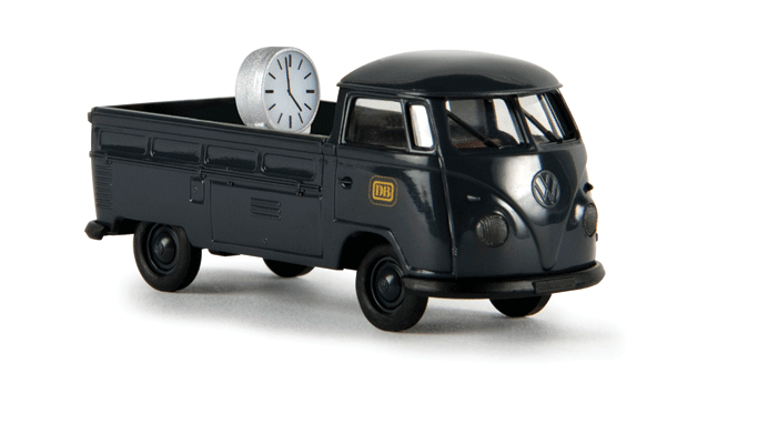 1960-1963 Volkswagen Pritsche T1b Standard-Cab Pickup Truck - Assembled -- German Federal Railways DB (gray, yellow, German Lettering)
