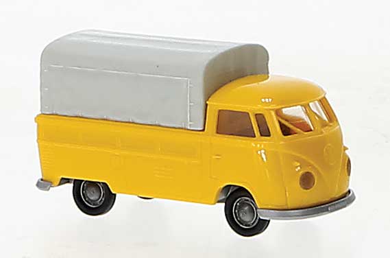 1960-1963 Volkswagen Pritsche T1b Pickup Truck w/Cover - Assembled -- Economy (red, gray)