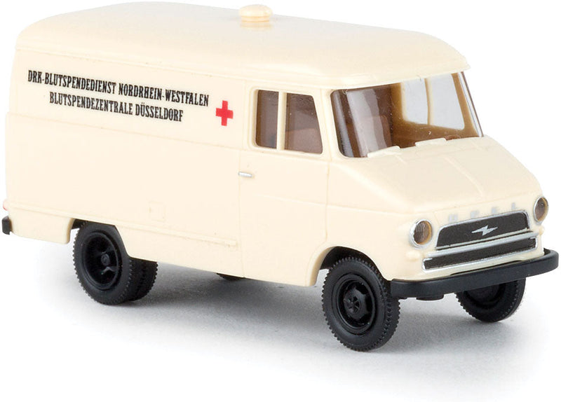 1953-1960 Opel-Blitz Kasten A Delivery Van - Assembled -- German Red Cross DRK NRW (white, red, black, German Lettering)