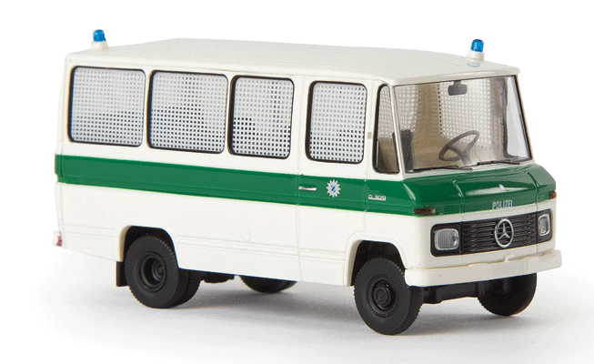 1960s-1970s Mercedes-Benz O 309 Bus - Assembled -- Bayern, Germany, Police (white, green, German Lettering)
