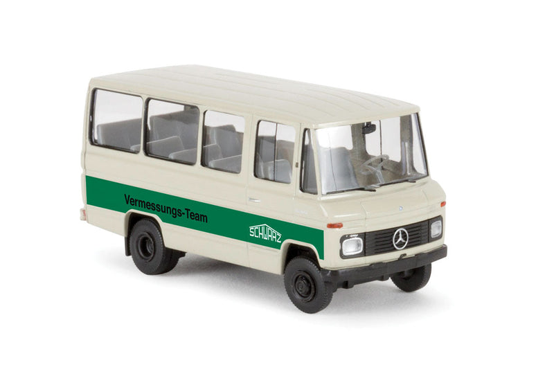 1960s-1970s Mercedes-Benz O 309 Bus - Assembled -- Schwarzbau (white, green, German Lettering)