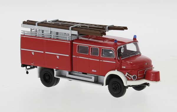 1968-1973 Mercedes-Benz LAF 1113 LF 16 Fire Truck - Assembled -- Fire Department (red, white, with pump)
