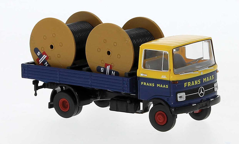 1965-1984 Mercedes-Benz LP 608 Low-Side Delivery Truck, Cable Reel Load - As -- Frans Maas (blue, yellow)