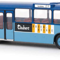 1967-1970s Mercedes-Benz O 305 City Bus - Assembled -- Giessen, Germany (blue, black, yellow, white, Taubert Ads, German Lettering)
