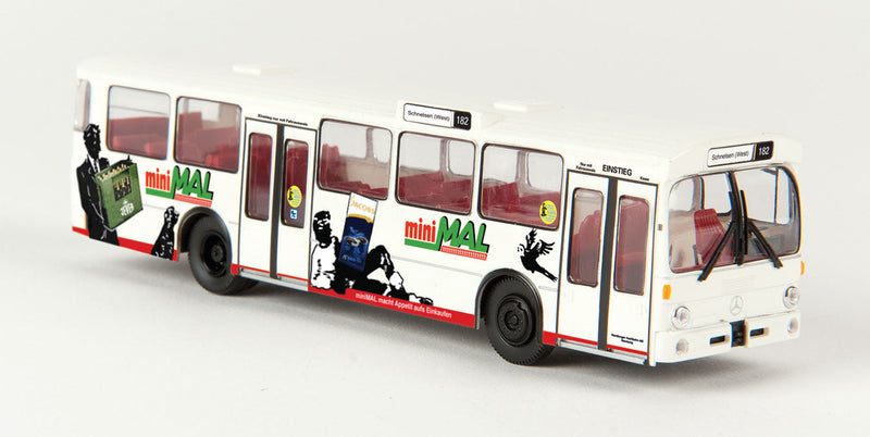 Mercedes-Benz O 305 Bus - Assembled -- Hamburg, Germany (white, black, red, green w/Minimal Ad, German Lettering)