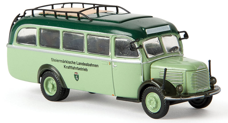 1955-1968 Steyr 380/II Bus - Assembled - Starline -- Steiermarkische Landesb (2-Tone Green, German Lettering)