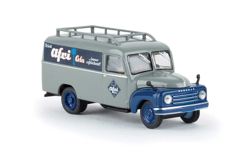 1950-1960 Hanomag L 28 Delivery Truck - Assembled -- Afri-Cola (gray, blue, German Lettering)
