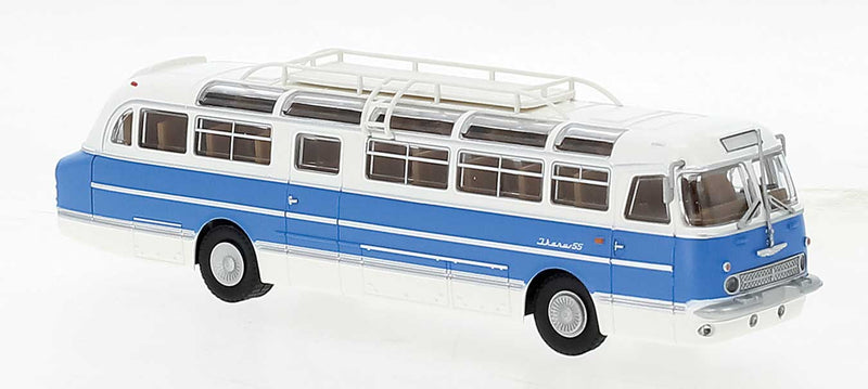 1952-1973 Ikarus 55 Intercity Bus - Assembled -- White, Blue