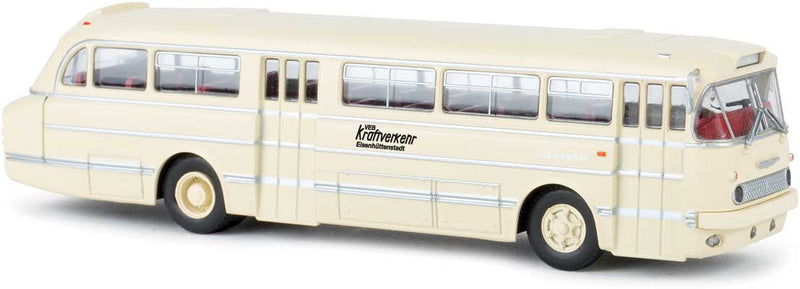 1956-1973 Ikarus 66 City Bus - Assembled -- Kraftverkehr Eisenhuttenstadt (ivory, red, German Lettering)