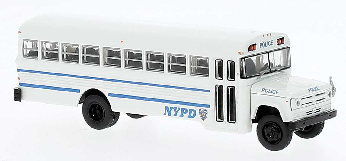 1960s-1970s Dodge S 600 Bus - Assembled -- New York Police Department (white, blue)